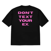 Men’s Black Oversized “Don’t Text Your Ex” Graphic T-Shirt